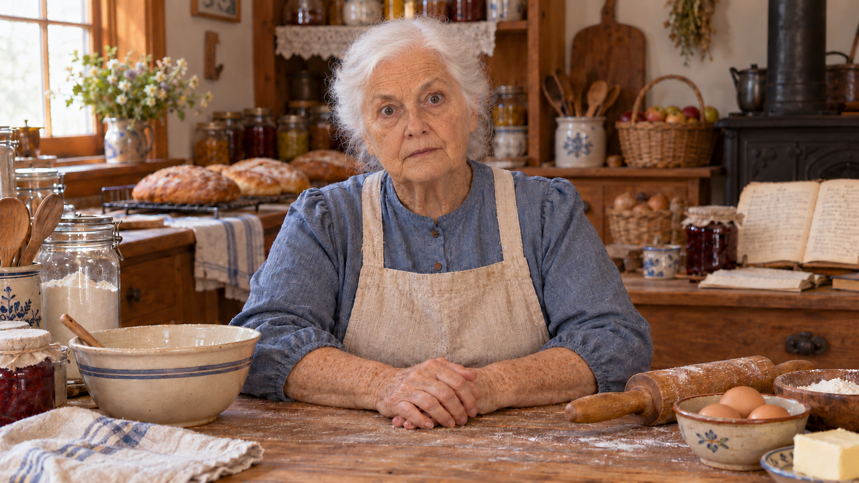 Saloma Bender in the kitchen